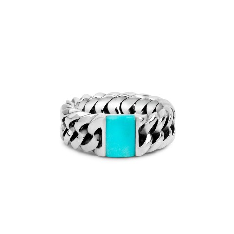 Chain Stone Ring Turquoise